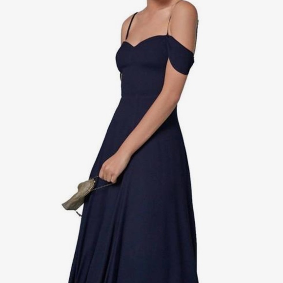 Reformation Poppy Dress - Navy Size 6 - Picture 8 of 9